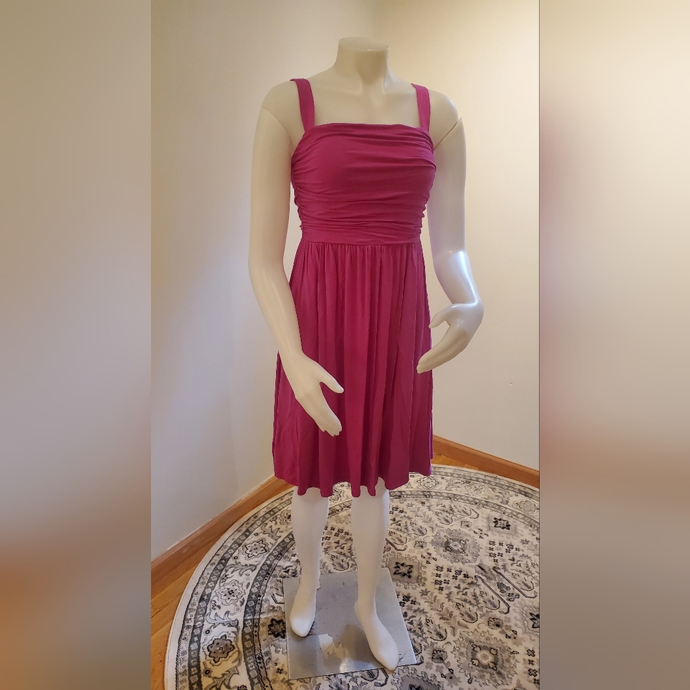 Soma Magenta Dress with Built In Shelf Bra